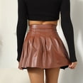 thumbnail image 5 of Idoravan Women's Basic Versatile Skirt Clearance Womens Fashion Solid Color Dress High Waist Sexy Pack Hip Skirt Irregular Wrinkles Design Skirt, 5 of 5