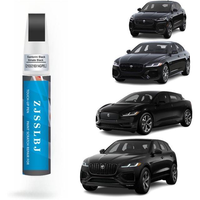 Pintura de Retoque para Autos (Negro Santorini/negro Ultimate (2103/2183/1AG/PEL)) para Jaguar, Kit de Reparación de Rayones de Pintura para Autos, Solución Rápida y Fácil de Reparar, Bolígrafo Remov