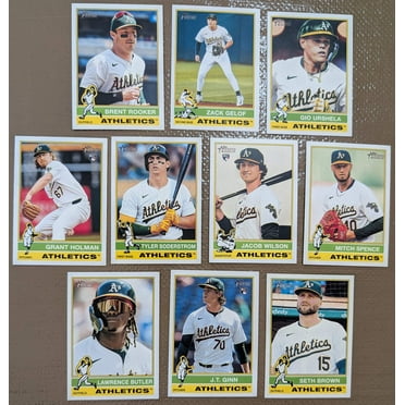 2025 Topps Heritage Baseball Team Set 10 Cards Athletics Soderstrom Jacob Wilson RC