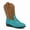 Blue, variant on Kids Western Boots for Girls Boys Embroidered Square Toe Cowboy Boot Mid Calf Glitter Cowgirl Boot Side Zipper Shoes