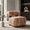 Rustic Orange, variant on Aenkyo Zebra Stripe Chenille Accent Chair, 24 Inch Deep Seat Armless Chair, Beige
