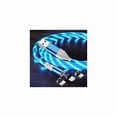thumbnail image 1 of Magnetic Charging Cable for Micro USB / iOS / Type C Fluid LED Light, 3 in 1 1M Charger Magnetic Electric Wire 360 Rotary USB with LED Light for Phone - 3in1 & Blue, 1 of 3