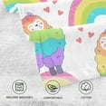 thumbnail image 4 of GZHJMY Rainbow Llama Cute Alpaca Heart Cotton Towels Set 2 Pcs Absorbent Hand Towel Face Towels Kitchen Towels Bath Towels for Bathroom Laundry Room Kitchen 16 x 28 Inches, 4 of 7