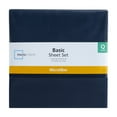 thumbnail image 3 of Mainstays Basic Value Microfiber Bed Sheet Set, Navy Blue, Queen, 4 Piece, 3 of 10