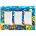 thumbnail image 1 of Metal Light Switch Plate Cover Colorful Ocean Coral Reef, 1 of 13