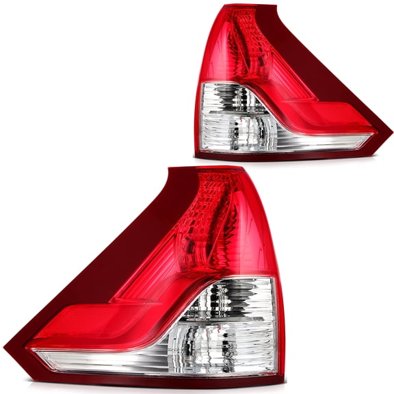 cciyu Taillight Assembly Replacement for 2012-2014 for Honda CR-V EX 2.4L L4 GAS SUV 4-Door Red Lens Black Housing Driver and Passenger Side Tail Lights 33500T0AA01/HO2801183