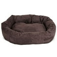 thumbnail image 2 of Majestic Pet Faux Suede Bagel Pet Bed for Dogs, Calming Dog Bed Washable, Extra Large, Chocolate, 2 of 5