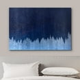 thumbnail image 3 of wall26 Canvas Print Wall Art Grunge Style Ice Blue Pine Forest Silhouette Nature Wilderness Digital Art Modern Art Landscape Relax/Calm Multicolor Ultra for Living Room, Bedroom, Office - 12"x18, 3 of 5