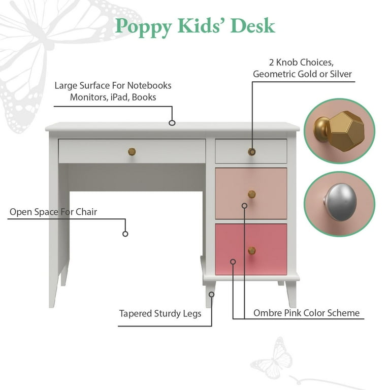 Little seeds monarch hill poppy desk pink sales