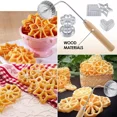 thumbnail image 6 of Aluminum Rosette Mold Iron Maker Waffle Alloy Frying Snack Molds Funnel Cookie Bake Mold Bunuelos Mold with Handle Baking Tool (type C), 6 of 7