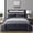 Black Grey-King, variant on 7 Piece Bed In A Bag Black Grey Queen Size Striped Microfiber Bedding Set
