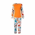thumbnail image 3 of TIMIFIS Pyjamas d'Halloween pour la Famille pour Femmes/hommes Pyjamas de Vacances d'Halloween Ensembles Assortis 2 Pcs Vêtements de Nuit Combinaison Toile d'Araignée Fantômes Citrouille Squelette Haut et Pantalon Tenue d'Intérieur Hiver, 3 of 6