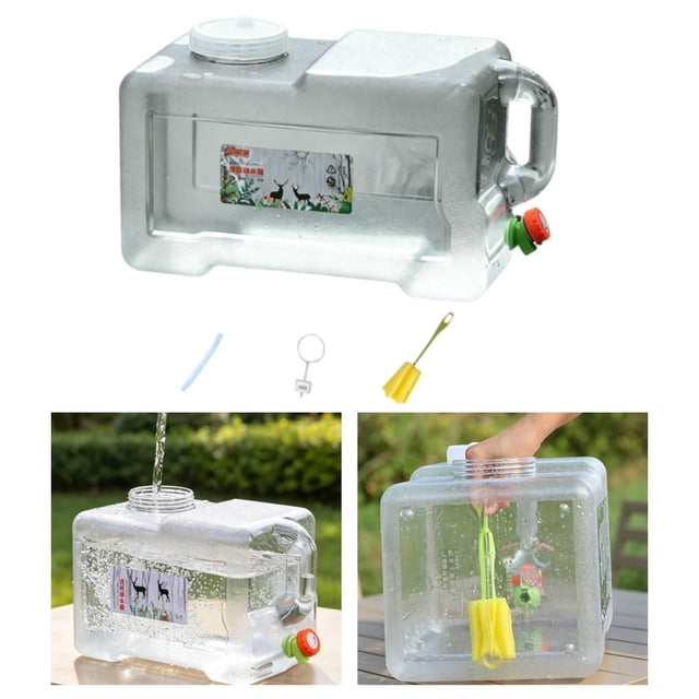 Cubo de agua para camping con tapa de rosca para exteriores, ideal para supervivencia, caravanas y lavado de manos. 22 litros