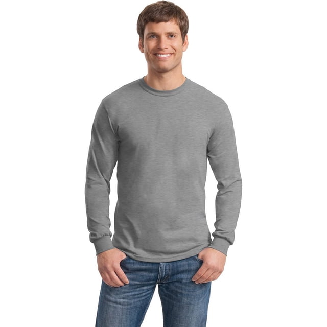 Gildan-5400-Unisex Heavy Cotton™ Long Sleeve T-Shirt,Graphite Heather,1-Pack