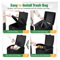 thumbnail image 3 of 30 Gallon Trash Can, Resin Outdoor Garbage Can with Lid, Waterproof Hideaway Patio Waste Bins for Outside Use (Black), 3 of 7