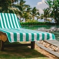 thumbnail image 3 of Arkwright California Cabana Chaise Lounge Covers - 100% Cotton Terry - 30 x 85 in. - (2 Pack) Green, 3 of 7
