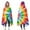 Rainbow Tie Dye, variant on Wearable Blanket,Colorful Tie Dye Mandala Pattern Hooded Wearable Flannel Blanket for Adults & Teens,Winter Poncho Shawl Wrap Cape Cozy Anti-Pill,50"x60"