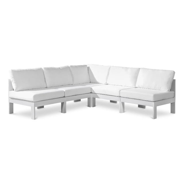 Meridian Furniture Nizuc White Outdoor Patio Modular Sectional