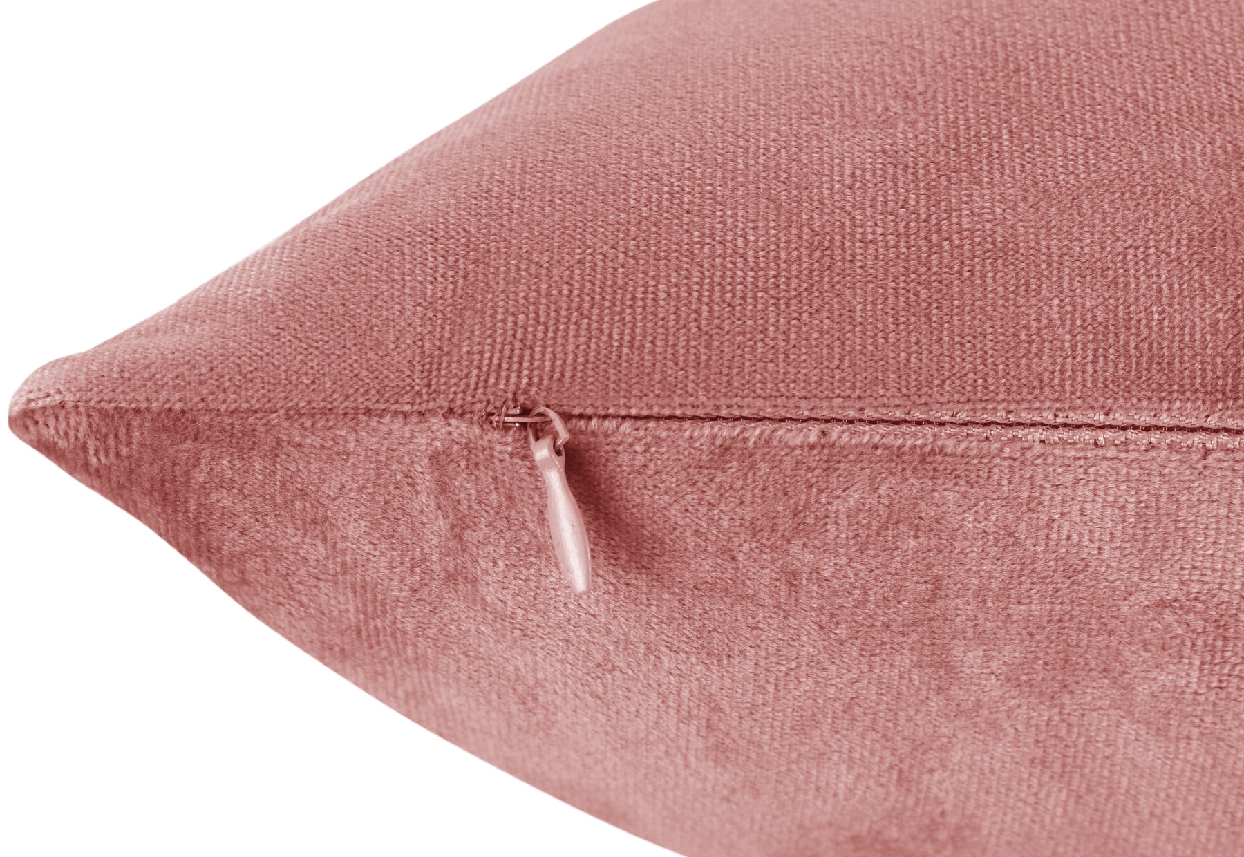 Clara Clark Plush Solid Decorative Microfiber Square Throw Pillow Cover with Throw Pillow Insert for Couch, Misty Rose, 22"x22"", 4 Piece Decorative Soft Throw Pillow Set