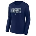 thumbnail image 2 of Women's Fanatics Navy Dallas Cowboys Long Sleeve Scoop Neck T-Shirt, 2 of 3