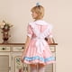 thumbnail image 5 of Mujer Moda Halloween Rosa-Azul Manga Corta Cuello Redondo Vestido De Sirvienta Fridja  bnh2279, 5 of 6