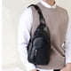 thumbnail image 5 of Mochila cruzada, bolso de pecho, mochila de senderismo, bolsa multiusos con correa, orificio para auriculares, plegable, portátil, nailon resistente, para viajes, para gimnasio,topliu, 5 of 8