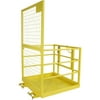 Titan Attachments LW 2 Person Forklift Safety Cage 45" x 43", Rated 1,200 LB, Aerial Lift Fence Rails Basket