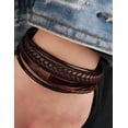 thumbnail image 3 of Pulsera Xtella Trenzada Hombre Mujer Broche Magnético Color Café Largo 20 cm, 3 of 4