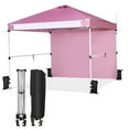 thumbnail image 4 of Costway 3 m x 3 m Pabellón Emergente Con Pared Lateral, Carpa Plegable Con Bolsa Enrollable, Barras Cruzadas Colgantes, Cinta para Pancartas, Refugio Portátil de Sombra para Mercado, Patio, Camping, 4 of 5