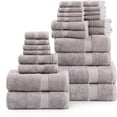 thumbnail image 4 of Casa Platino Juego de 24 Toallas de Baño 100% Algodón Hilado en Anillos, 2 Toallas de Baño, 2 de Gimnasio, 2 de Baño, 4 de Dedo, 6 de Mano, 8 Paños, Absorbentes, Suavidad de Lujo para la Vida Diaria – Platino, 4 of 7