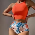 thumbnail image 4 of Conjunto de bikini con estilo para mujer, traje de baño de dos piezas, traje de baño sólido, ropa de playa OAVQHLG3B Store  lin121212, 4 of 4