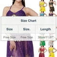 thumbnail image 3 of Kctiaxy Built in Bra Tank Top for Women Spaghetti Strap Fringe Summer Tops V-Neck Sleeveless Sparkly Belly Crop Tank Blouse for Dance Party, 3 of 8