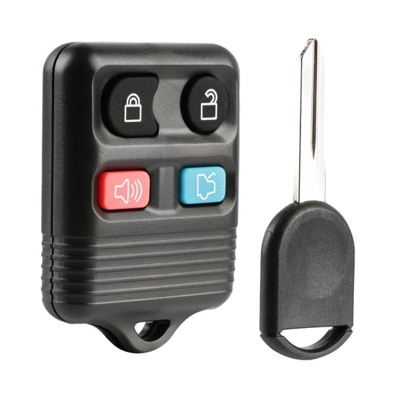 Remote Fob 4-Button Transponder Chip Key Replacement for 2000-2016 Ford Lincoln Mazda Mercury (CWTWB1U345, 80 BIT)