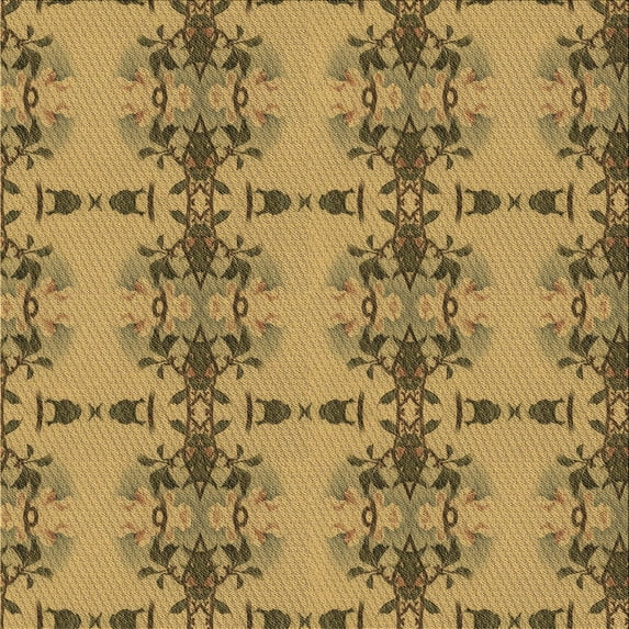 Ahgly Company Indoor Square Patterned Bee Yellow Area Rugs, 5' Square