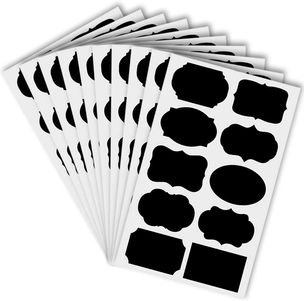 100 Pack Reusable Chalkboard Labels, Adhesive Removable ...