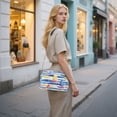 thumbnail image 7 of FORMRS Women Crossbody Purse with Chain Strap Vegan Leather Shoulder Handbag, Red Hand Drawn Sailboats, 7 of 7