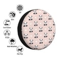 thumbnail image 3 of Bingfone Cute Panda Spare Tire Cover Weatherproof Universal Wheel Protectors for RV Camper Travel Trailer SUV Truck-17 inch, 3 of 8