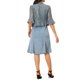 thumbnail image 3 of Conjuntos de vestido de 2 piezas Inspire Chic para mujeres, chaqueta corta de encaje de manga larga, vestidos midi sin mangas para fiestas en gris y azul., 3 of 6