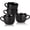 Black, variant on AmorArc 24 oz Soup Mugs with Handles, Jumbo Ceramic Bowls Mugs Set with handles for Coffee Cereal Cappuccino Snacks, Microwave&Dishwasher safe Soup Cups for Meal-Multicolor