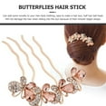 thumbnail image 3 of CRILSTYLEO Butterflies Hairpin Dorado Con Borde Para Looks Retro En Ceremonias Y Uso Diario, 3 of 8