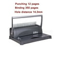 thumbnail image 3 of Manual Comb Binding Machine Office Financial Plastic Aprons Rings Binding Machine 21 Holes 350 Pages Capacity, 3 of 6