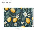 thumbnail image 4 of Yayeee Bath Rugs for Bathroom Floor Set of 2 Non Slip Fluffy Soft Absorbent Mat, Blue Floral Lemons, 4 of 7