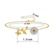 thumbnail image 2 of TINGN Initial Sunflower Bracelets for Girls Women 14k Gold Plated Sunflower Bracelets, 2 of 6