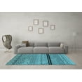 thumbnail image 3 of Ahgly Company Indoor Round Solid Light Blue Modern Area Rugs, 4' Round, 3 of 4