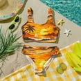 thumbnail image 6 of CCRFTGI Girls Swimsuit Size 10-12 Two Piece Sets Swimming Bikini Set Beach Holiday Bathing Suit Cute Summer Hawaiian Tropic Girls Clothes Swim Suit Kids Bikini Swimwear Yellow 2-3 Years, 6 of 9