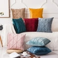 thumbnail image 2 of AMERTEER Square Shape Solid Color Soft Pillow Case Sofa Bed Cushion Cover Home Decor, 2 of 12