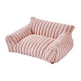 thumbnail image 4 of Sofá cama para gatos, cama para perros, suave, cómoda, a la moda, con base antideslizante, camas portátiles para gatos para el hogar, sofá para gatos Rosa, 4 of 8