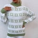 thumbnail image 2 of Suéter Suelto Gibobby con Estampado navideño Casual de punto de Bloque de Color navideño para mujer con cuello y rayas verde L, 2 of 5