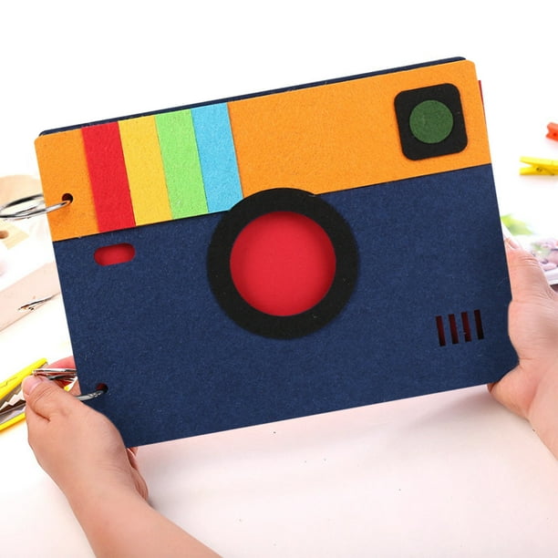 Decoración del hogar, decoración de habitaciones, álbum de fotos DIY, álbum de fotos con cámara, álbum de crecimiento infantil, ideal para diversos festivales como regalo, álbum de recortes magnético