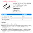 thumbnail image 2 of Outer Tie Rod End Set - Compatible with 1997 - 2003 Chevy Malibu 1998 1999 2000 2001 2002, 2 of 2
